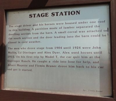 Stage Station Marker. Click for full size. Stage Station Marker image. Click for full size.