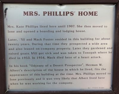 Mrs. Phillips Home Marker. Click for full size. Mrs. Phillips Home Marker image. Click for full size.