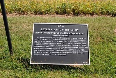 Battery A, 5th U.S. Artillery Marker image. Click for full size.