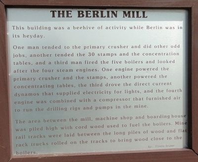 The Berlin Mill Marker. Click for full size. The Berlin Mill Marker image. Click for full size.