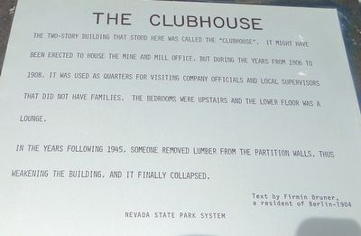 The Clubhouse Marker image. Click for full size.