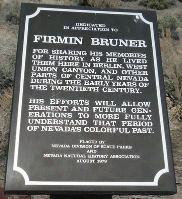 Firmin Bruner Marker image. Click for full size.