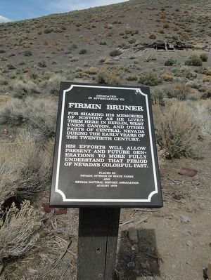 Firmin Bruner Marker. Click for full size. Firmin Bruner Marker image. Click for full size.