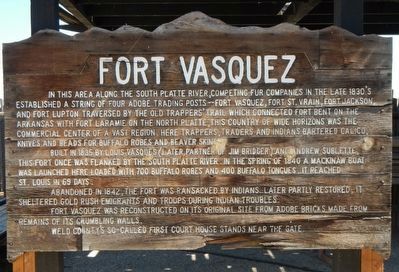 Fort Vasquez Marker image. Click for full size.