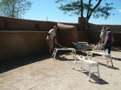 Ongoing restoration work at Fort Vasquez image. Click for full size.