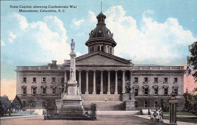 <i>State Capitol, Showing Confederate War Monument, Columbia, S.C.</i> image. Click for full size.