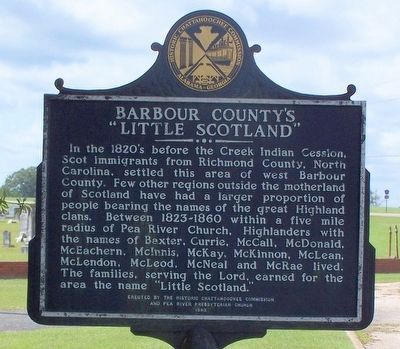 Barbour County's "Little Scotland" Marker. Click for full size. Barbour County's "Little Scotland" Marker image. Click for full size.