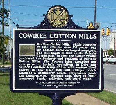 Cowikee Cotton Mills Marker image. Click for full size.