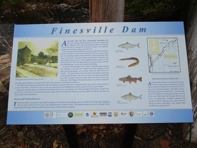 Finesville Dam Marker image. Click for full size.