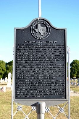 Wolf Valley Cemetery Marker image. Click for full size.