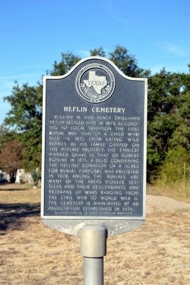 Heflin Cemetery Marker image. Click for full size.