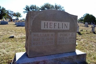 Headstone of Graves of William and Pency Heflin image. Click for full size.