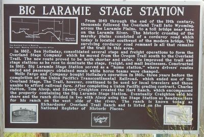 Big Laramie Stage Station Marker. Click for full size. Big Laramie Stage Station Marker image. Click for full size.