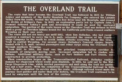 The Overland Trail Marker image. Click for full size.