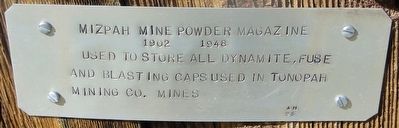 Mizpah Mine Powder Magazine Marker image. Click for full size.