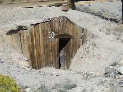 Mizpah Mine Powder Magazine and Marker image. Click for full size.