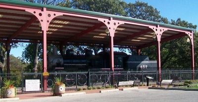 The Minneapolis & St. Louis R.R. #457, Shed, and Marker. Click for full size. The Minneapolis & St. Louis R.R. #457, Shed, and Marker image. Click for full size.