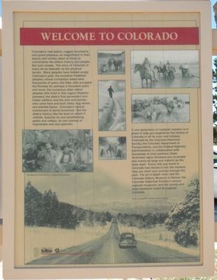 Welcome To Colorado Marker image. Click for full size.