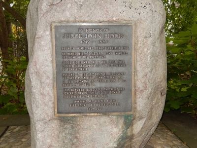 Judge John Biddis Marker. Click for full size. Judge John Biddis Marker image. Click for full size.