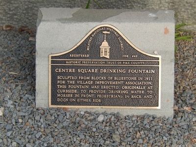 Centre Square Drinking Fountain Marker. Click for full size. Centre Square Drinking Fountain Marker image. Click for full size.
