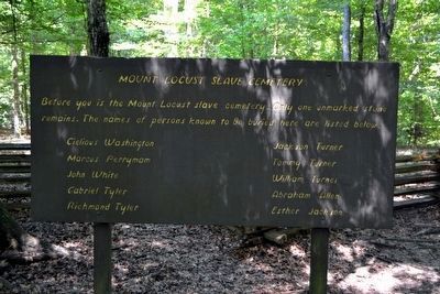 Mount Locust Slave Cemetery Marker image. Click for full size.