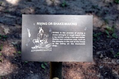 Riving or Shake-Making Interpretive Sign image. Click for full size.