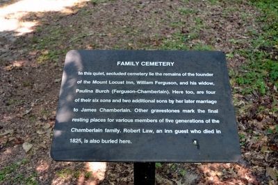 Family Cemetery Interpretive Sign image. Click for full size.