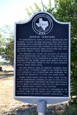 Zephyr Cemetery Marker image. Click for full size.