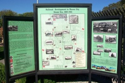 Railroad Development in Mason City Marker. Click for full size. Railroad Development in Mason City Marker image. Click for full size.