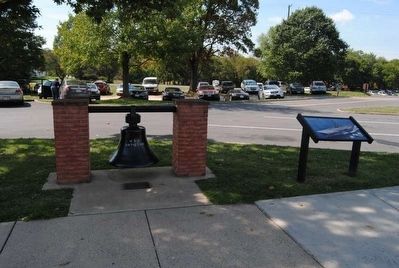 Battlefield Namesake Marker and USS Antietam Bell. Click for full size. Battlefield Namesake Marker and USS Antietam Bell image. Click for full size.