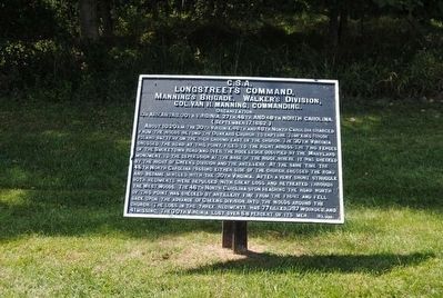 Longstreet's Command Marker. Click for full size. Longstreet's Command Marker image. Click for full size.