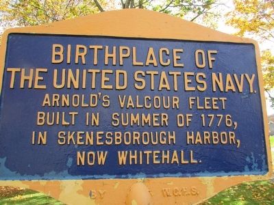 Birthplace of the United States Navy Marker. Click for full size. Birthplace of the United States Navy Marker image. Click for full size.