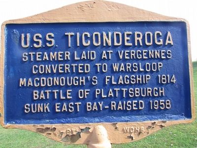 U.S.S. Ticonderoga Marker image. Click for full size.