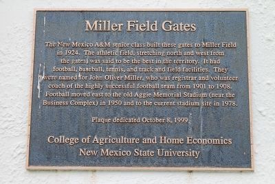Miller Field Gates Marker image. Click for full size.