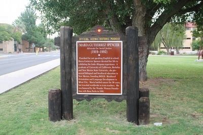 María Gutiérrez Spencer Marker. Click for full size. María Gutiérrez Spencer Marker image. Click for full size.