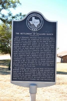 Site of the Settlement of Williams Ranch Marker image. Click for full size.