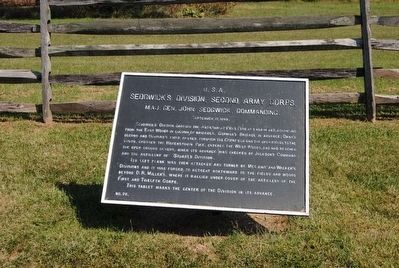 Sedgwick's Division, Second Army Corps Marker image. Click for full size.