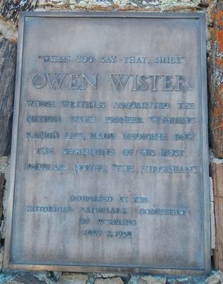 Owen Wister Marker image. Click for full size.