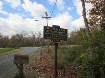 Gen. Schuyler's Intrenchments Marker. Click for full size. Gen. Schuyler's Intrenchments Marker image. Click for full size.