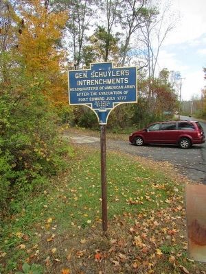 Gen. Schuyler's Intrenchments Marker. Click for full size. Gen. Schuyler's Intrenchments Marker image. Click for full size.
