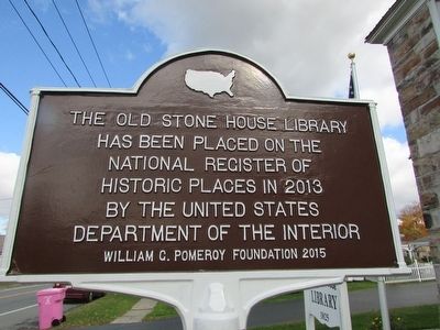 Old Stone House Library Marker image. Click for full size.