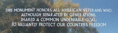 Mason City Area Veterans Monument Marker. Click for full size. Mason City Area Veterans Monument Marker image. Click for full size.