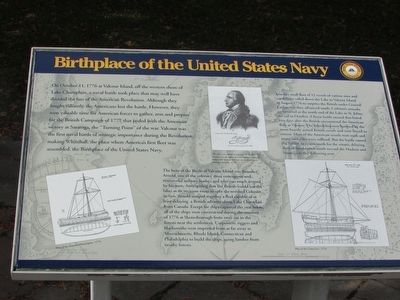 Birthplace of the United States Navy Marker. Click for full size. Birthplace of the United States Navy Marker image. Click for full size.