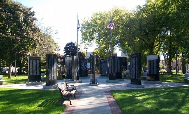 Mason City Area Veterans Monument image. Click for full size.