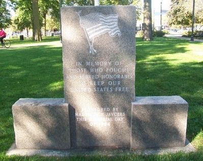 Veterans Memorial. Click for full size. Veterans Memorial image. Click for full size.