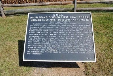 Doubleday's Division, First Army Corps Marker image. Click for full size.