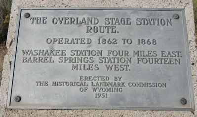 The Overland Stage Station Route Marker image. Click for full size.