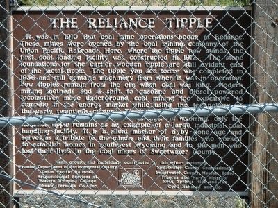 The Reliance Tipple Marker image. Click for full size.
