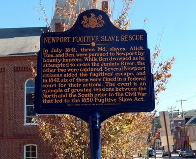 Newport Fugitive Slave Rescue Marker image. Click for full size.