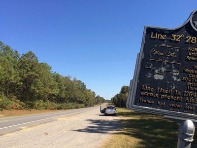View from marker looking north on U.S. 11. Click for full size. View from marker looking north on U.S. 11 image. Click for full size.